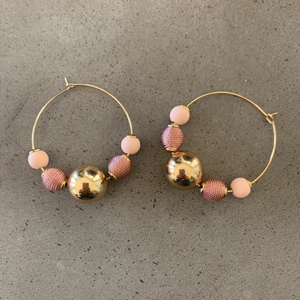 Rebecca Minkoff multi bar hoop earrings